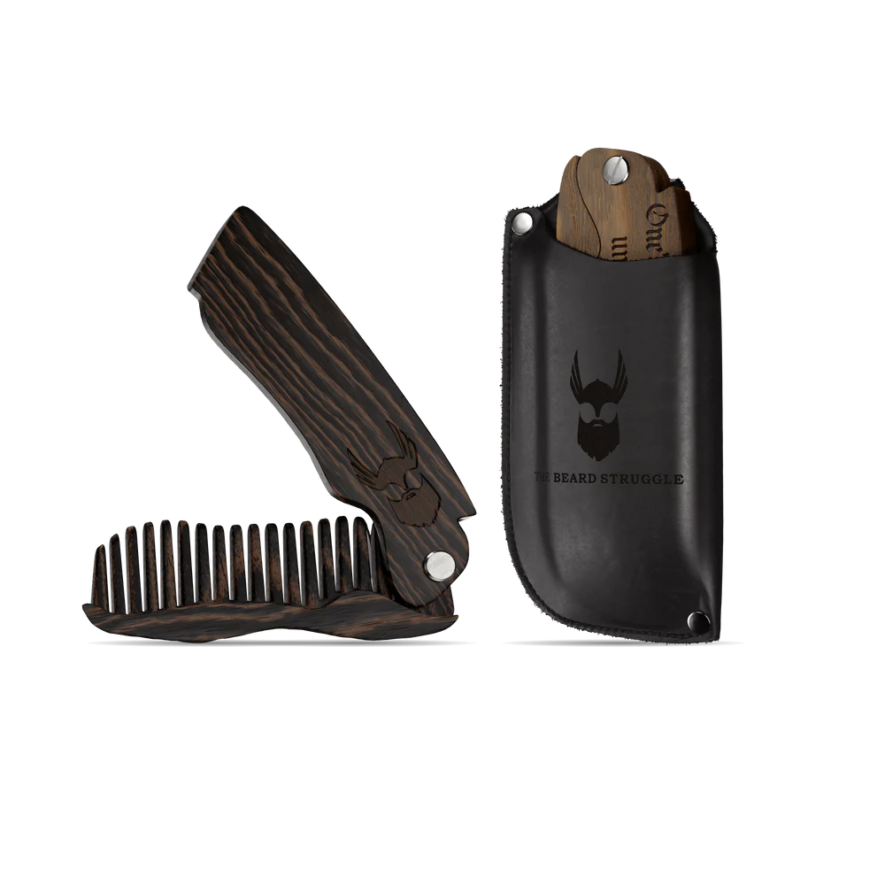 VIKING BEARD COMB WITH CASE - THE BEARD STRUGGLE